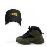 BOTAS CAT VERDE + GORRA AR NEG A