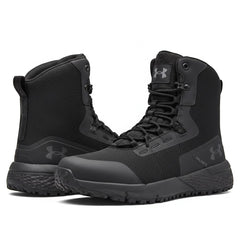 Botas Tácticas Media Caña Negras con Cremallera – Suela EVA Ultraliviana. 5428