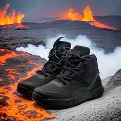 bota media caña en lona