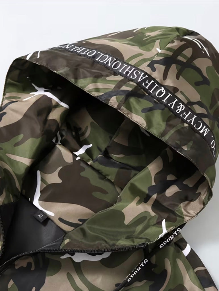 CHAQUETA ROMPEVIENTOS PARA HOMBRE camuflafe
