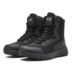 Botas Tácticas Media Caña Negras con Cremallera – Suela EVA Ultraliviana. 5428