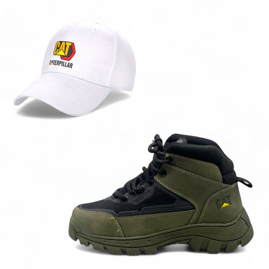 BOTAS CAT  VERDE + GORRA