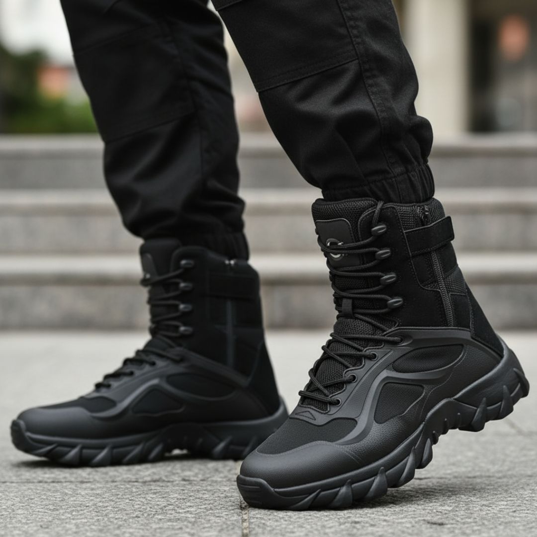 bota caña alta militar