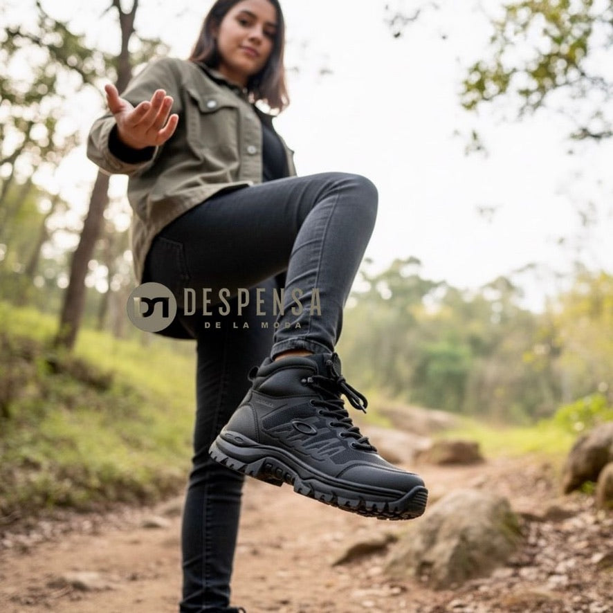 Bota   caña corta   Negra  dama.