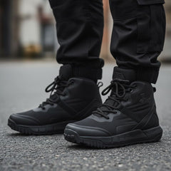 bota media caña en lona