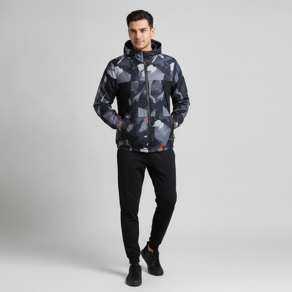 CHAQUETA ROMPEVIENTOS PARA HOMBRE.