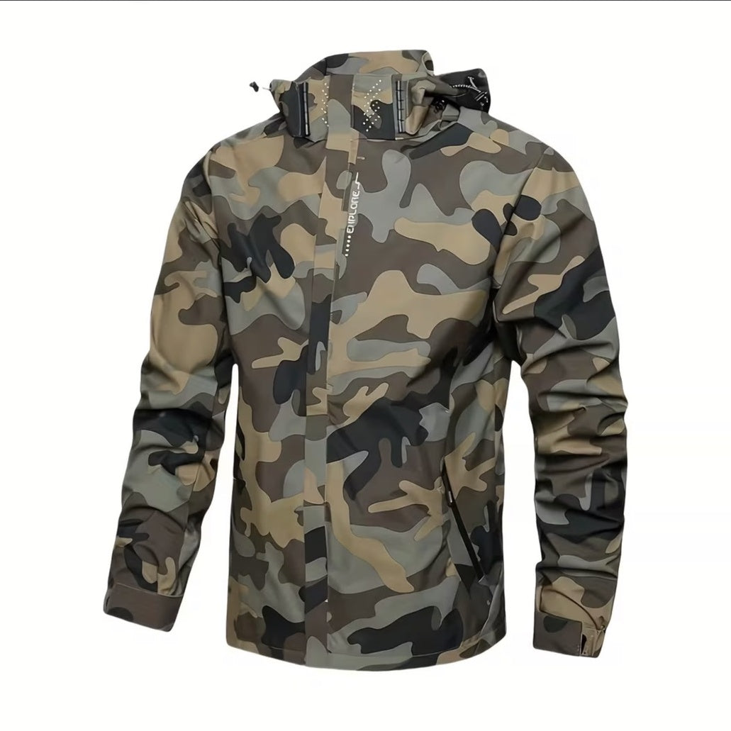 CHAQUETA ROMPEVIENTOS PARA HOMBRE camuflada