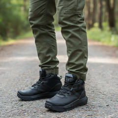 Bota Tactica hombre con punta de cuero
