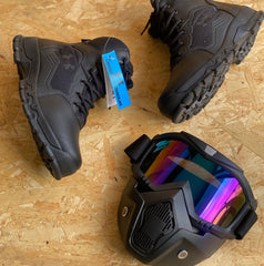 BOTA UNDER ARMOUR  EN CUERO + CARETA
